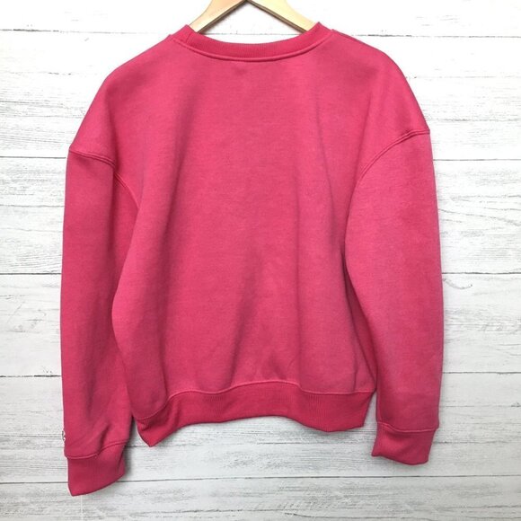Champion Women's Pink Logo Sweatshirt Pullover Crew Neck size Large - Picture 8 of 9